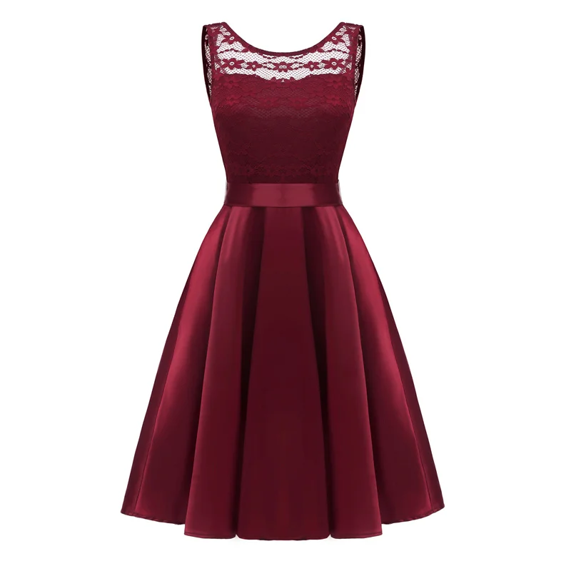 

fashion Elegant Wedding Party evening dress Sexy lace formal dress satin Sleeveless evening gown dinner dresses abendkleider