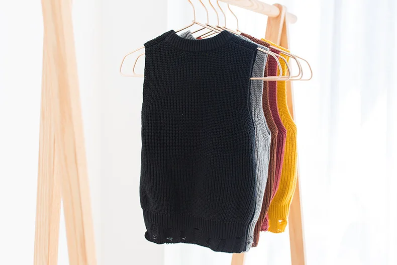 Sleeveless Knit Baby Girl Sweater Clothing Vest Spring Fall Sweater Kids Girls Tops Toddler Grey Red Black Red Brown 2019 New  2 3  4 5 6 7 8 9 10 11 12 13 14 15  16 17 18 years toddler  little  baby girl cardigan toddler jackets (2).jpg