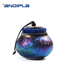 Печь для обжига глазури емкость для хранения чая ручной работы Керамика красочный Wall Art Герметичная канистра китайский чайный набор кунг-фу чайная посуда банок Декор