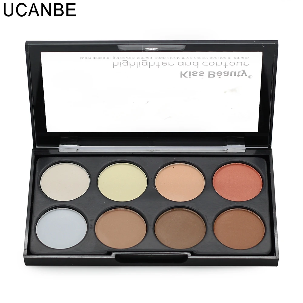 Brand 8 Color Bronzer & Highlighter Powder Palette Contouring Makeup Brighten Concealer 3 in 1