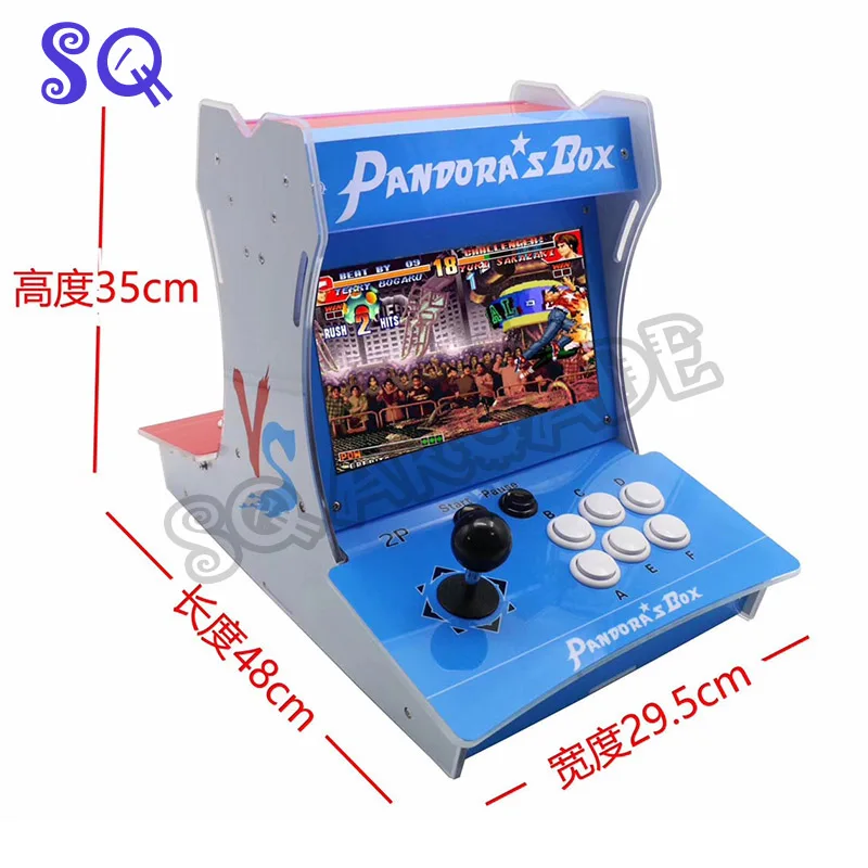 Double fighting bartop arcade mini arcade machine 10.1 inch Dual screen Built in Pandora Box 9 1500 games 2 Player Plug and play