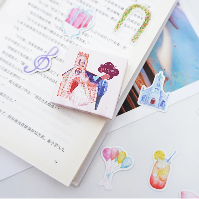 40Pcs Dream Wedding Paper Sticker Diy Diary Decor For Album Scrapbooking OX