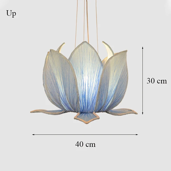 Современный подвесной светильник цветок лотоса Классический китайский стиль Винтаж кулон светодиоидное освещение спальня потолок в основном домашнем цвете 110 V-240 V - Цвет корпуса: Up 40x30cm