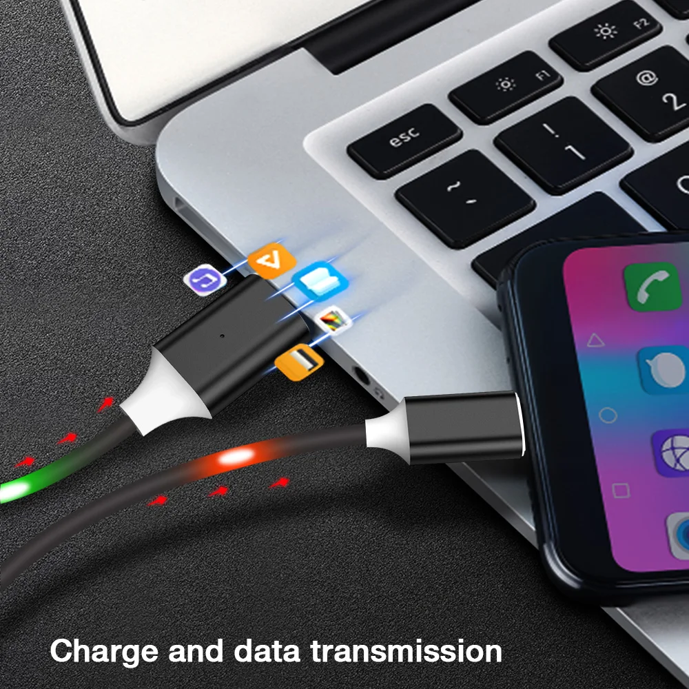  KISSCASE Voice Control Chip Kabel Für iPhone Kabel LED Licht Kabel Für iPhone Beleuchtung Telefon S