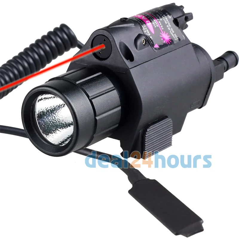 Tactical Rifle Flashlight 650nm Compact Flashlight & Red Laser Sight