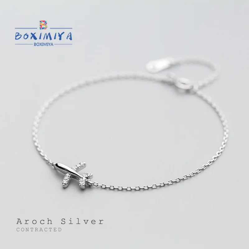 

Pbyw s925 Silver Bracelet Female Korean Version Of The Wind Sen Fresh Aircraft Bracelet Temperament Personality Hand Jewelry