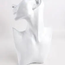 Белый манекен из смолы голова для ювелирных изделий серьги ожерелье Didplay
