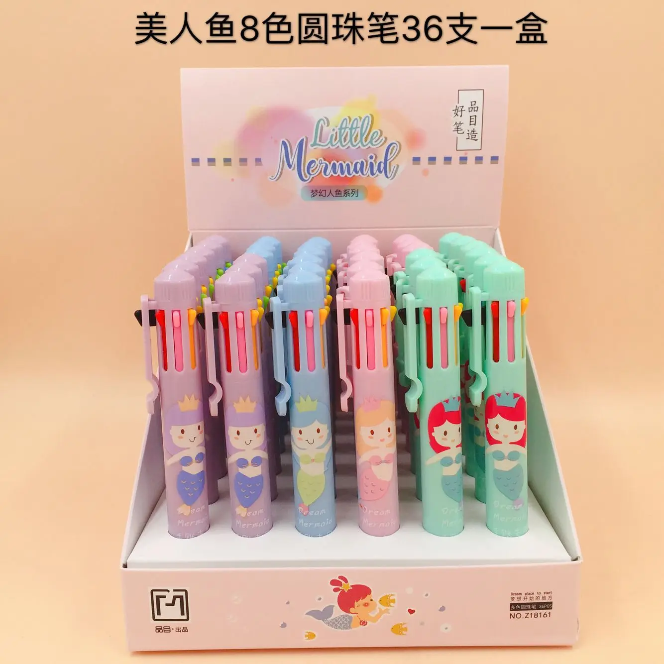 Mermaid Cartoon 8 Colors Chunky Ballpoint Pen School Office Supply Gift Stationery Papelaria Escolar