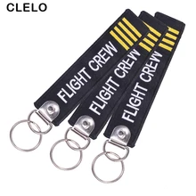 CLELO Flight crew Luggage tags Fashion Embroidery Bag tag with Keyring Key chain for Travel Luggage Label 3PC/LOT CLELO Flight crew Luggage tags Fashion Embroidery Bag tag with Keyring Key chain for Travel Luggage Label 3PC/LOT