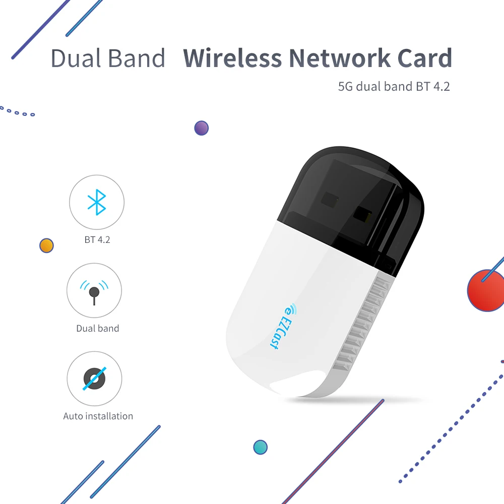 Беспроводная сетевая карта 2 4G и 5G Usb Wifi Двухдиапазонная портативный