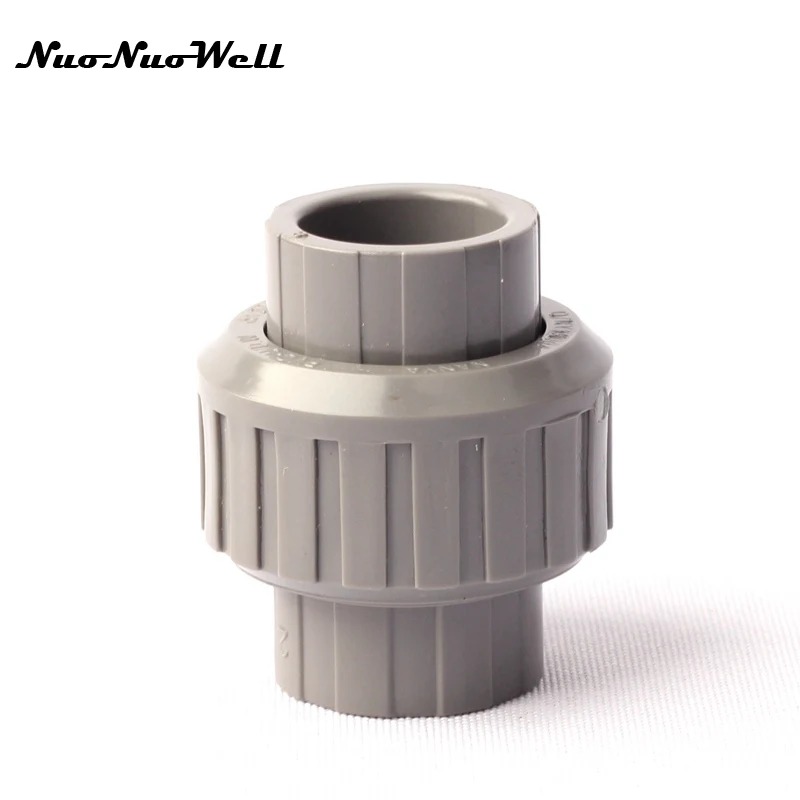 2pcs NuoNuoWell Plastic PVC 20mm Hose Union Straight Connector Pipe