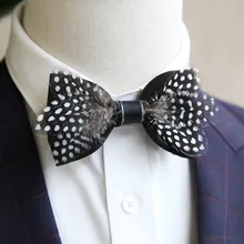 Черный галстук-бабочка с перьями волновой точки свадебное торжество деловая встреча галстуки для мужчин Высокое качество бабочка галстук-бабочка мужские галстуки аксессуары