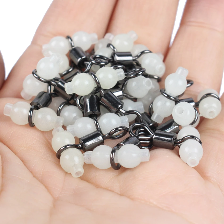 

Anmuka 20pcs/lot Luminous Rolling Swivels Sea Fishing Accessories Hook Connector Rolling Swivels 3-way Swivels 41057