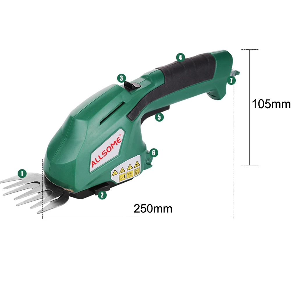 2 в 1, 7,2 в, электрическая газонокосилка, перезаряжаемый триммер для газонов, обрезка, литиевая электрическая газонокосилка, садовые ножницы для забора