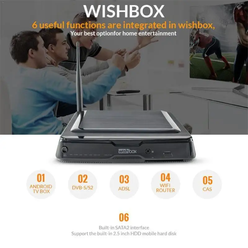 Set Top Box DVB-S2 Decoder Android TV Box 802.11 b/g/n Amlogic S812 2G+8G Media Player 2G DDR3 8GB Nandflash Octa Core 450mp GPU