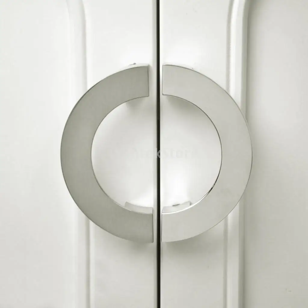 New Arrivals 2015 Modern Sliver Semi circular Knob Wardrobe