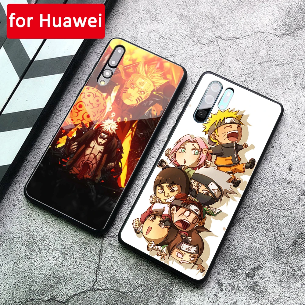 

New For Huawei Honor honor 10 Case Glass Cover Naruto Kakashi Case for Huawei Honor 8x 9 10 v10 v9 v20 Play Note 10 Lite