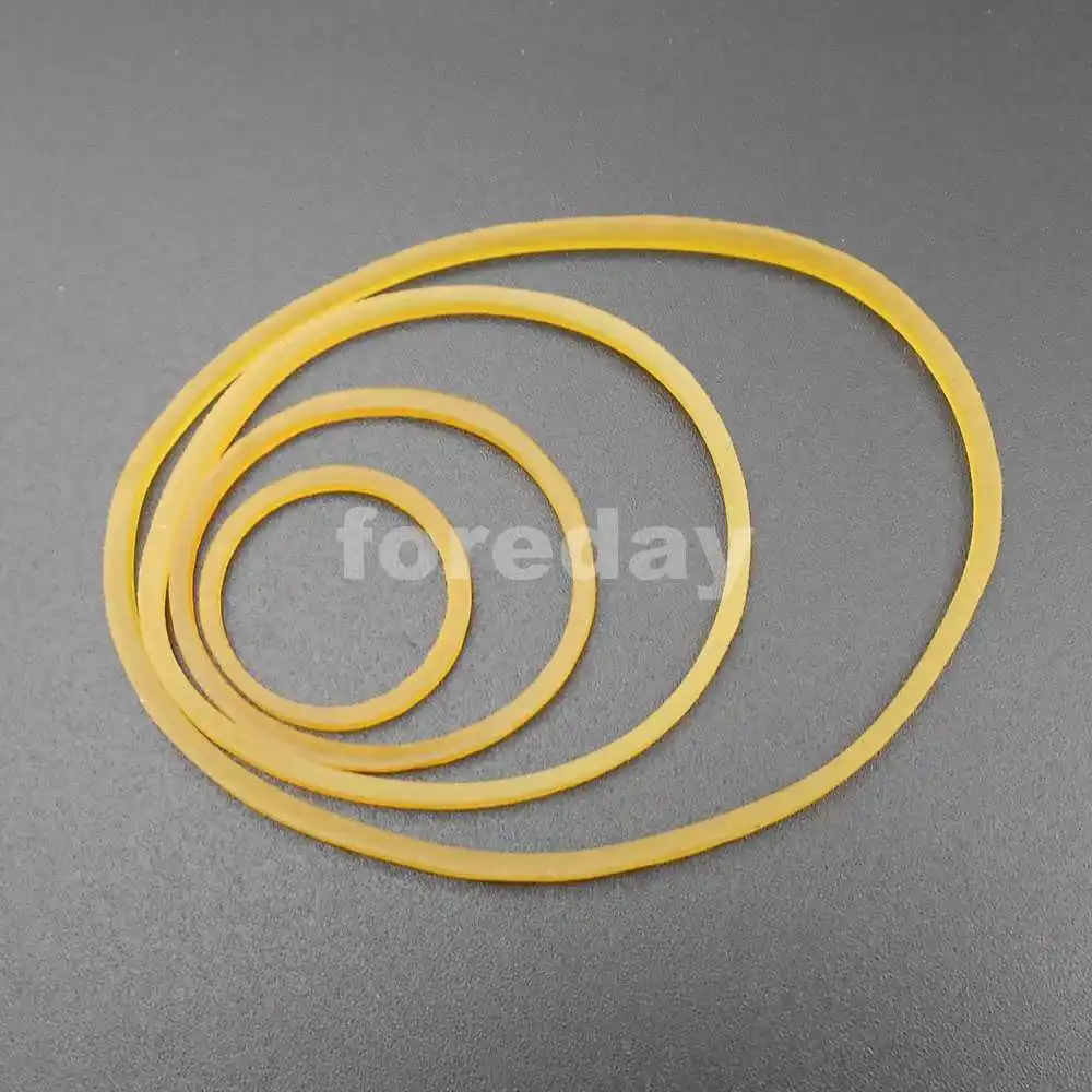 

50PCS X Silicone Rubber Band Drive belt Pulley Model Motor DIY Toys 1.5MM X 19MM 28MM 40MM 55MM Yellow DIY 50PCS/LOT *FD031-034