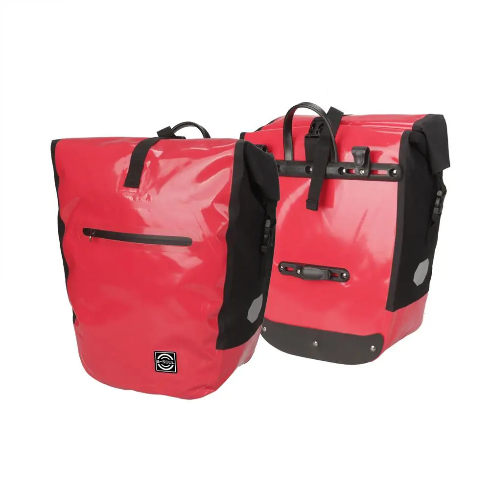 19L большой емкости велосипедные сумки MTB задняя стойка велосипеда Сумка водонепроницаемая дорожная велосипедная корзина заднее сиденье багажник сумка - Цвет: Красный