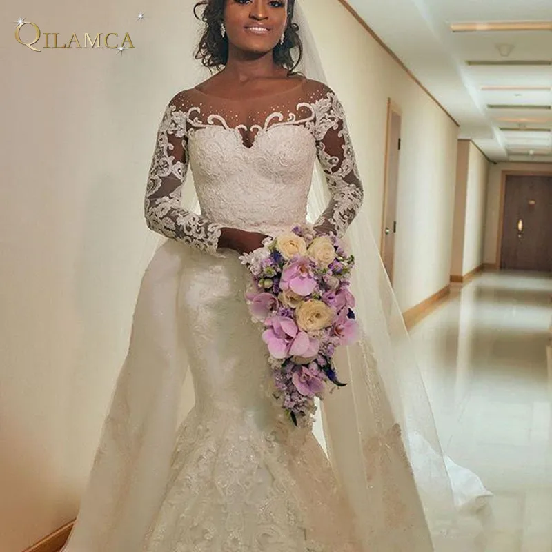 2019-luxury-jewel-neck-full-lace-appliques-mermaid-wedding-dresses-long-sleeves-overskirts-bow-chapel-train-plus-size-formal-bridal-gowns (3)