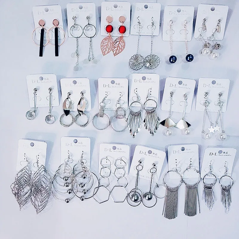 

Korean version of the new high quality earrings handmade jewelry earrings fashion wild ear hanging pendant earrings