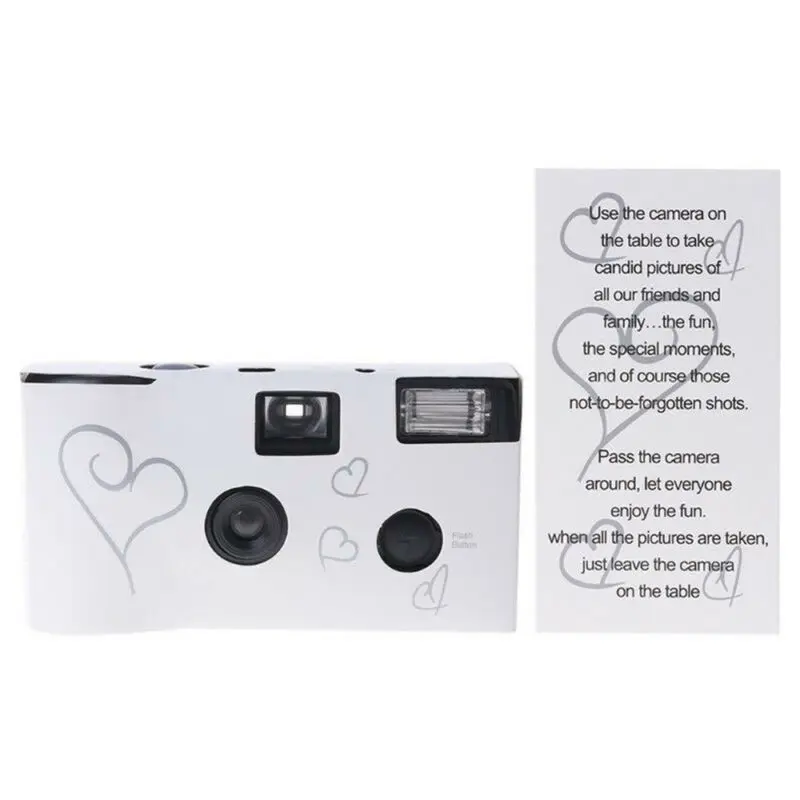 2019 пленочная камера 36 фото Одноразовые Белые фото мощность-HD одного использования один раз подарок на день рождения