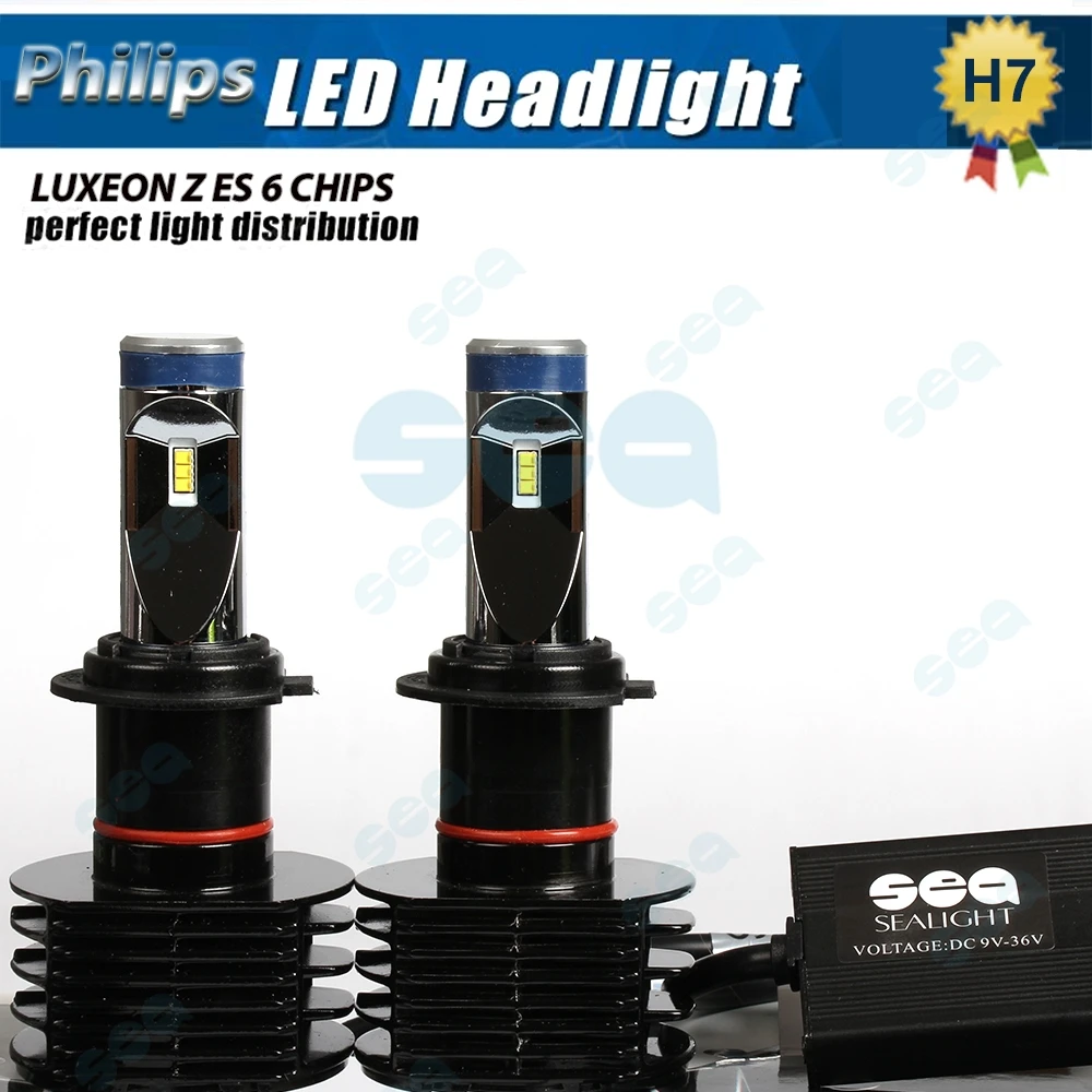 2x Plug Play 90W 12000LM P hilips LED H7 H8 H9 H11 H4 9003 HB2 White