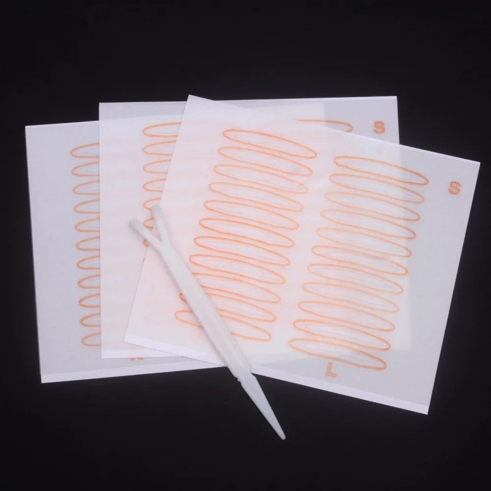 

66 Pairs Orange Adhesive Invisible Eye Lace Double Eyelid Tape Eye Stickers