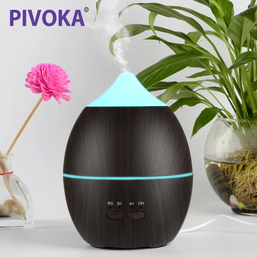

PIVOKA 300 ml Silent Electric Air Humidifier Ultrasonic Essential Oil Smoke Diffuser Aroma Care A variety Of Led Aura