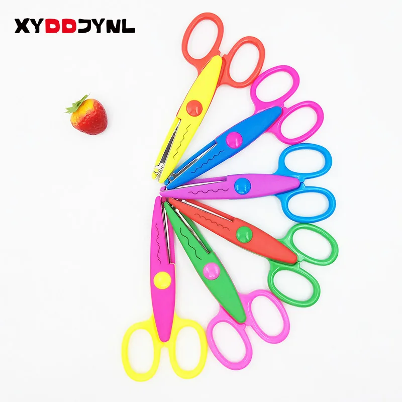 1 Pcs 6 Styles Selection Lace DIY Plastic Metal Scissors Scrapbook Paper Photo Tools Diary Decoration Safety Scissors