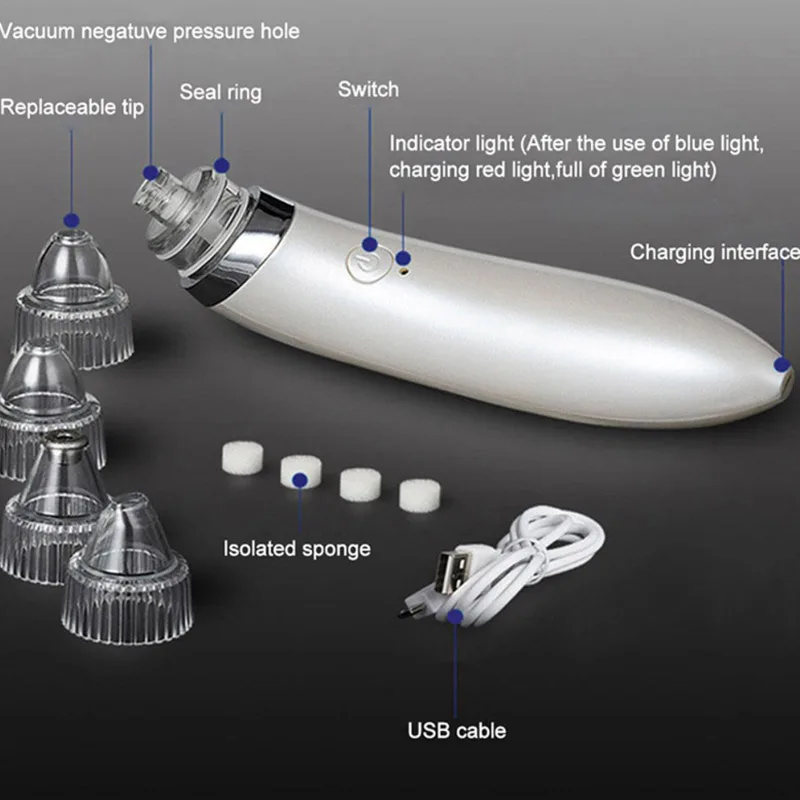  Electric Mini Handheld Dead Skin Acne Vacuum Suction Blackhead Remover Face Lifting Skin Tightening