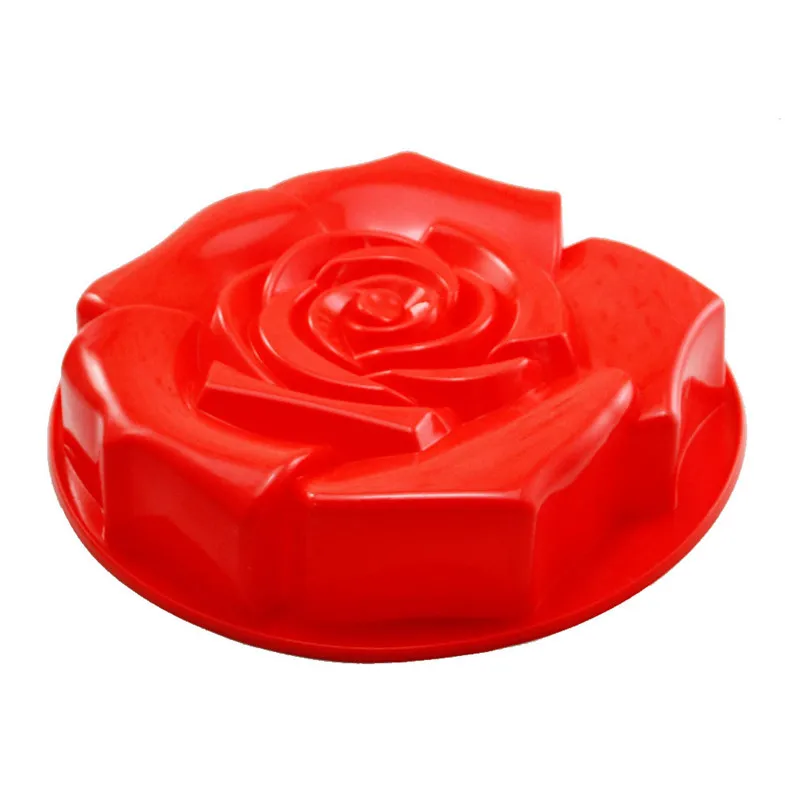 Large Rose Flower Shape Silicone Cake Mold Cake Pan Muffin Cup Jelly Pudding Baking mold DIY Baking Cake Tools4