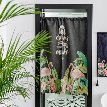 

Mattys Rainforest flamingo linen, curtains curtain original design, partition screen