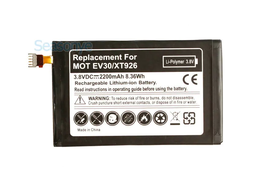 2 шт./лот 2200 мАч MOT EV30 запасная батарея для Motorola Verizon Droid RAZR HD XT926 XT925 XT890 SNN5915A|battery