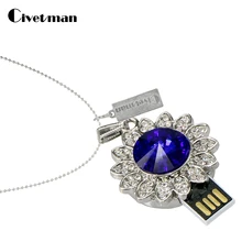 Металлический флеш-накопитель с кристаллами 4 ГБ 8 ГБ 16 ГБ 32 ГБ 64 ГБ подвеска в виде звезды океана USB флеш-накопитель USB 2,0 флеш-накопитель