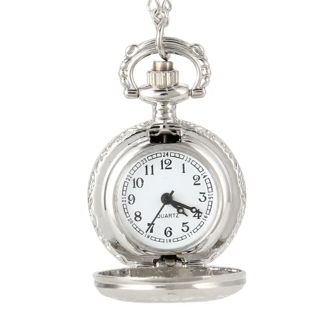 Fashion Vintage Women Quartz Pocket Watch Alloy Flowers Silver Hollow Out Lady G Fashion Vintage Women Quartz Pocket Watch Alloy Flowers Silver Hollow Out Lady G