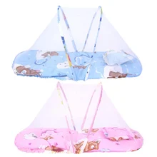 Buy Baby Mosquito Insect Cradle Net With Portable Folding Canopy Cushion Infant Bedding Summer Accessories Free Shipping