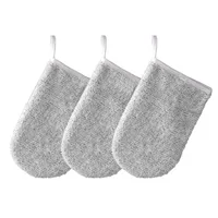 Sinland Bamboo Fiber Oil Free Reusable Makeup Remover Cloth Glove Tool Beauty Facial Cleansing Cloth Pads 13cmx20cm 3 Pack White 1