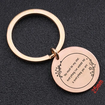 

Keychain Engraved You Must Be My Star Everything I've Wished For Is Everything You Are For Girlfriend Key Ring Gift Holder Tag