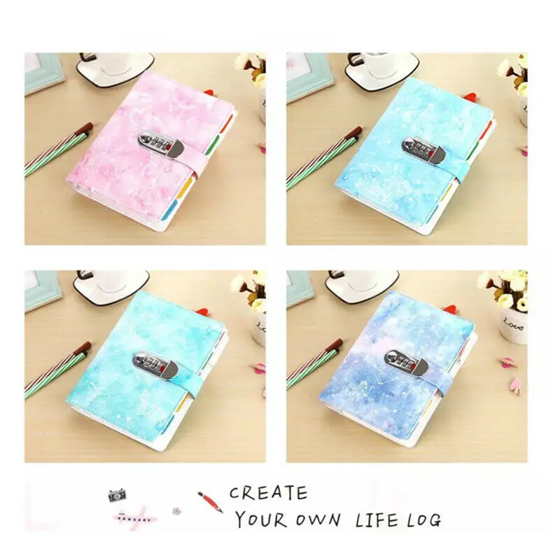 Creative Notebook Paper Planner Bullet Journal Agenda School Diary With Lock Password Note Book Multi-function Lose-leaf Travel