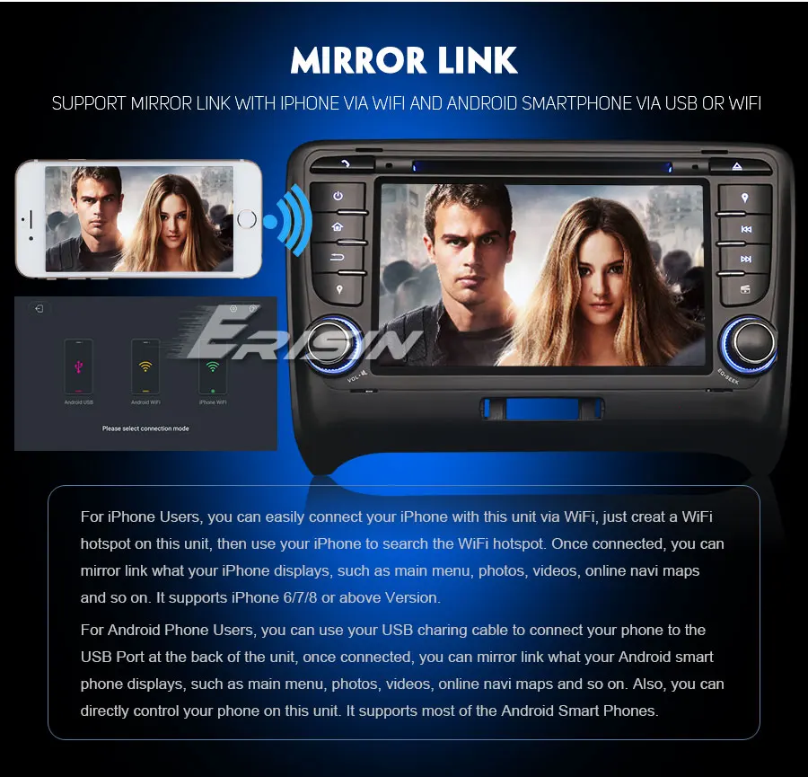 Excellent 7" 4GB RAM 32GB ROM Android 9.0 OS Car DVD Multimedia Navigation GPS Radio for Audi TT MK2 2006-2014 with Split Screen Support 9