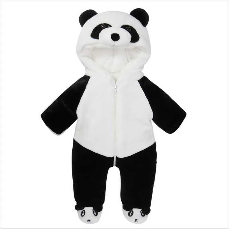Explosion Models Cartoon Panda Animal Kids Bag Foot Rompers Baby Jumpsuit Newborn Winter Outwear Clothes Baby Clothes Wholesaler02