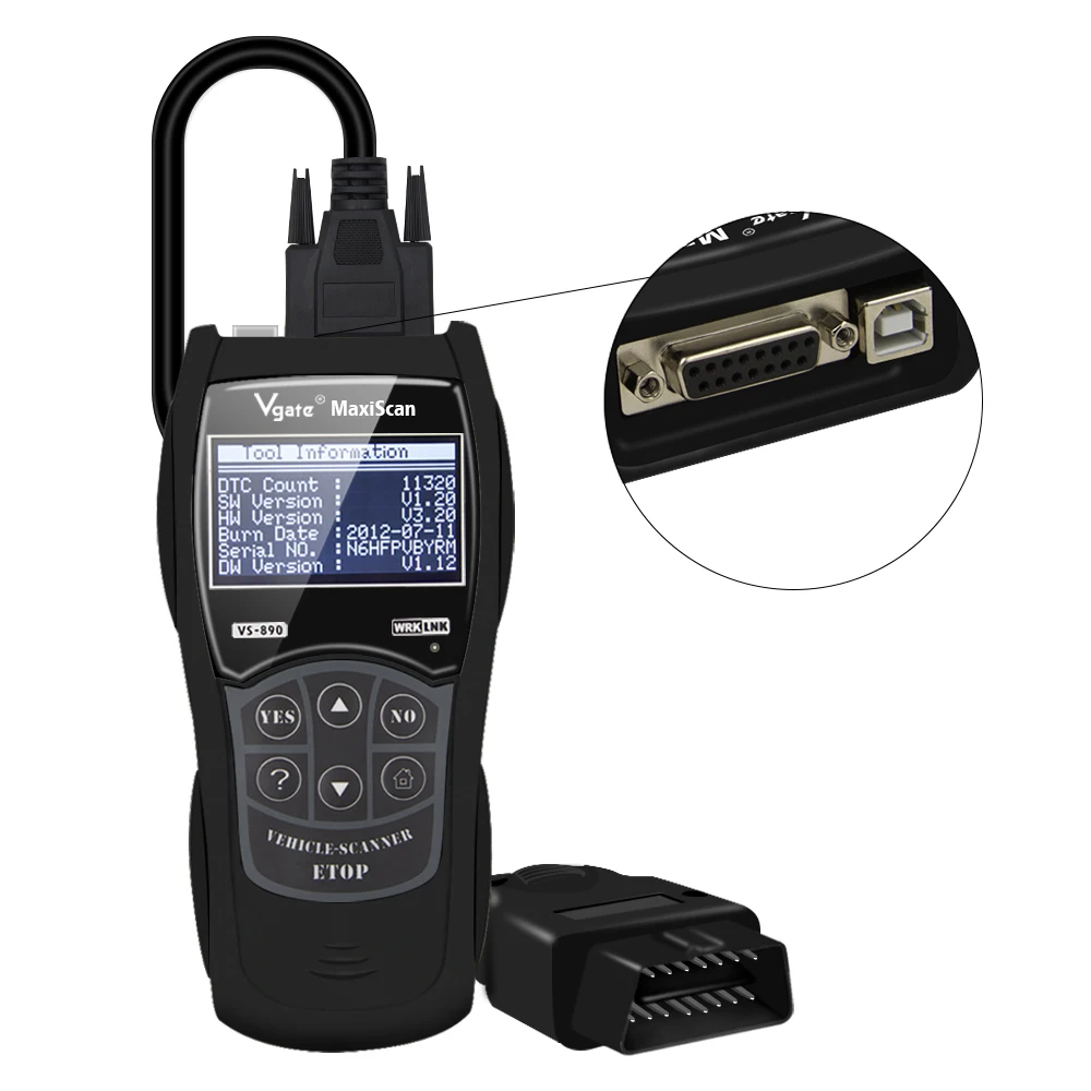 Vgate VS890 MaxiScan obd 2 OBD2 Code Reader Car Diagnostics VS 890 Diagnostic Tool obd2 Scanner Scan Tool Profissional 6