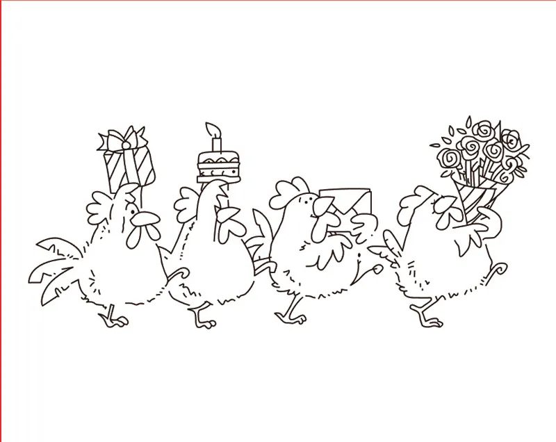 

10x8 Four chicks TBig ice cream ransparent Clear Stamps Silicone Seals for DIY scrapbooking photo album Card Making