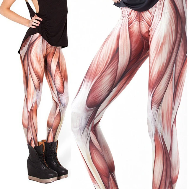 Sexy Girl Leggins Print Legging Muscles Print Print Pattern