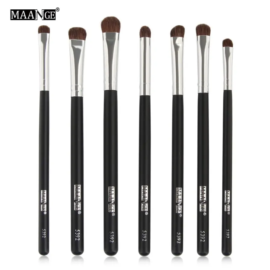 7pcs Natural Hair font b Eye b font Makeup Brushes Set Professional Eyeshadow font b Shadow