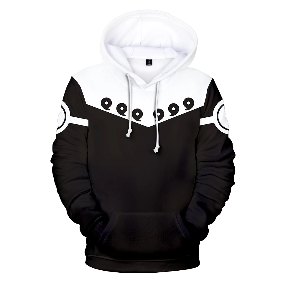  Naruto 3D Hoodies Men/women Fashion Hip Hop Keep Warm Autumn 3D Print Naruto Men's black and white 