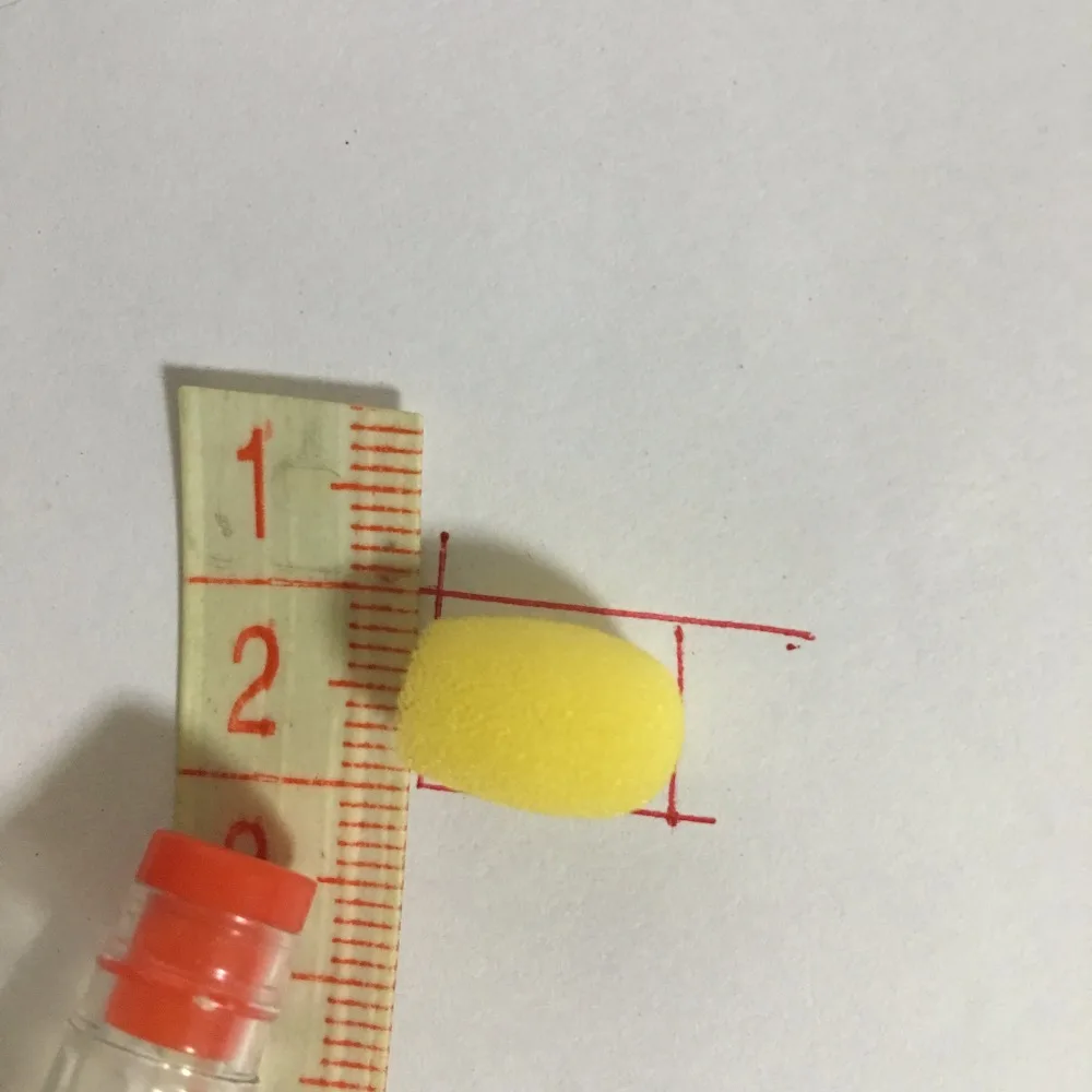 100 шт телесный цвет пенка для микрофона губки воротник микрофон на лобовое стекло микрофонные накладки с 1,3 мм длина размер