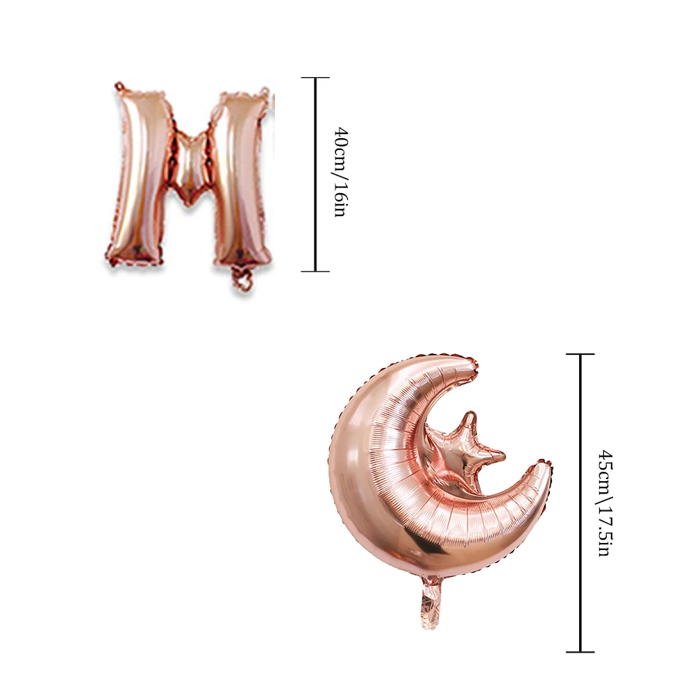 15 шт./компл. Рамадан Мубарак шары из фольги в виде букв для ИД Мубарак для мусульманского праздника Рамадан Карим Ид аль-Фитр Рамадан шарики