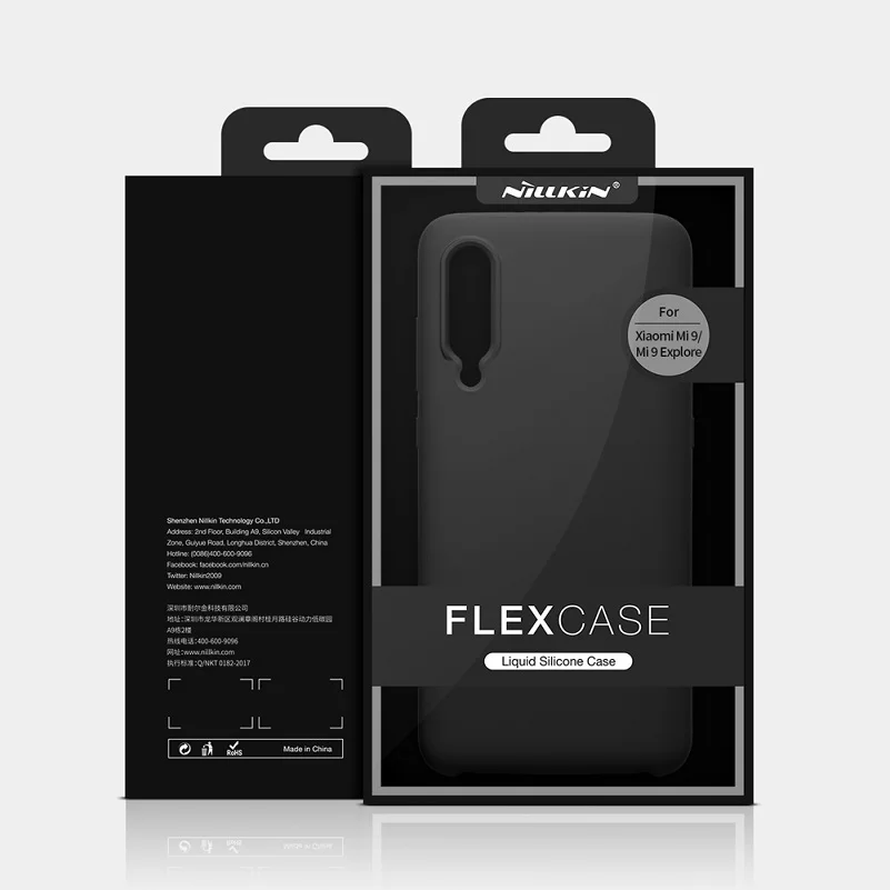 Nillkin for xiaomi mi 9 case Liquid Silicone Smooth Protective Back Cover for xiaomi mi9 case Mi 9 explore global case 6.39''